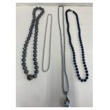 Assorted bead necklaces 
Costume jewelry