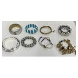 Assorted bracelets 
Costume jewelry