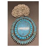 Squash blossom necklace size 24"