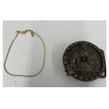 He-man belt buckle and 14 kt gold plated