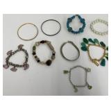 Assorted bracelets
Costume jewelry