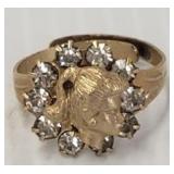 Rare Vintage girls rhinestone Barbie ring by