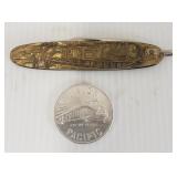 Vintage pocket knife and Pacific Union sample