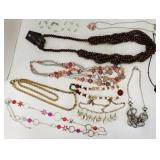 Lot of costume jewelry necklaces ranging in