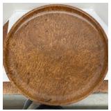 L. Lyell Mid-century Redwood lace bowl