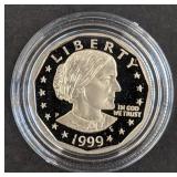 1999 Susan B Anthony proof dollar coin