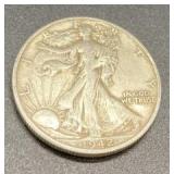 1942-S Silver walking liberty half dollar
