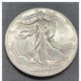 1942-D Silver walking liberty half dollar