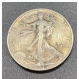 1946-D Silver walking liberty half dollar