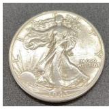 1943-D silver Walking liberty half dollar