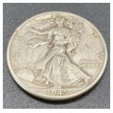 1945 Silver walking liberty half dollar