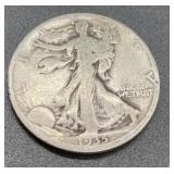 1935 Silver walking liberty half dollar