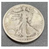 1935-D Silver walking liberty half dollar