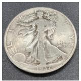 1937-S Silver walking Liberty half dollar