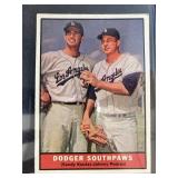 1961 Topps Doger Southpaws Sandy Koufax-Johnny