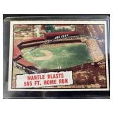 1961 Topps Mantle Blasts 565 ft Home Run #406
