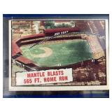 1961 Topps Mantle Blasts 565 ft Home Run #406