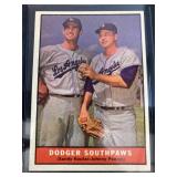 1961 Topps Dodger Southpaws Sandy Koufax- Johnny