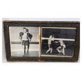 Framed Vintage Boxer Photographs 20x11"