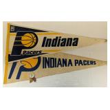Pair of Vintage Indiana Pacers Pennants