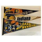 Trio of Vintage Indiana Pacers Pennants