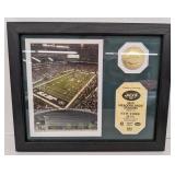 Framed NY Jets Meadowlands Stadium Bronze