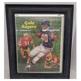 Gale Sayers Art Print in Frame 14x17"