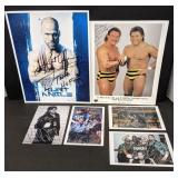 6 ct Signed wrestling lot including Kurt Angle,