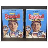1988 Donruss wax pack box baseball card lot 2 ct