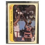 1986 Fleer sticker Patrick Ewing basketball card