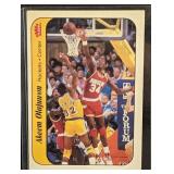 1986 Fleer sticker Akeem Olajuwon basketball card