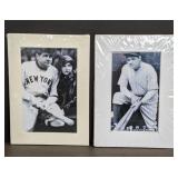 2 ct Babe Ruth picture lot measures 5 x 7" each
