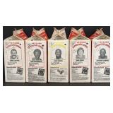 Queens farms milk carton football card lot 5 ct
