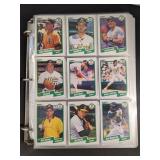1990 Fleer baseball card lot in folder