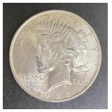 1922 silver peace dollar