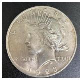 1923 silver peace dollar