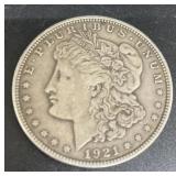 1921 silver Morgan dollar