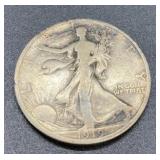 1919 -D Silver walking liberty half dollar