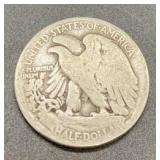 1927-S Silver walking liberty half dollar