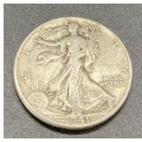 1941 Silver walking liberty half dollar