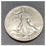 1929-S Silver walking liberty half dollar