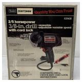 Craftsman 3/8" drill, reversible, variable speed