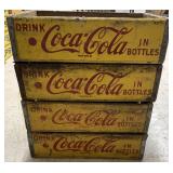 Vintage Coca-Cola crates, 18 1/2" x 12". Bidding