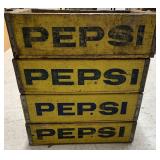 Vintage Pepsi crates, 18 1/4" x 12". Bidding