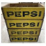 Vintage Pepsi crates, 18 1/4" x 12". Bidding