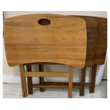 Wooden tray tables, 28" W x 26" H. Bidding 1xqty