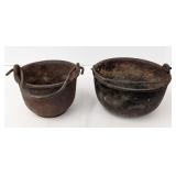 Mini Cast Iron Cauldrons, 4" H Max