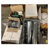 Pallet of plumbing, flashlights and electrical.