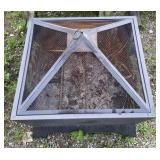 Outdoor metal fire pit. 23" x 26-1/2