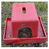 Rolling plastic stool